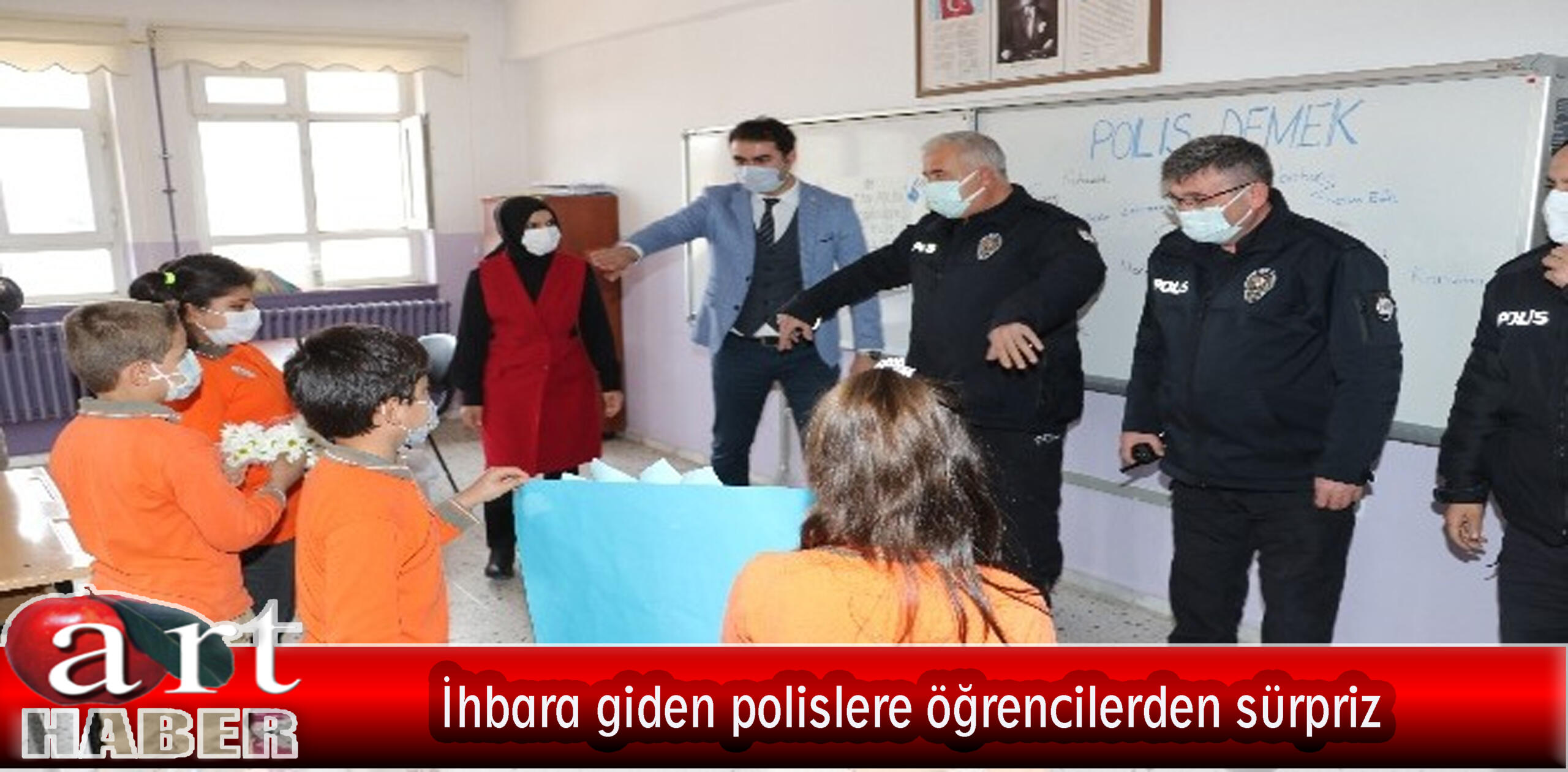 İhbara giden polislere öğrencilerden sürpriz