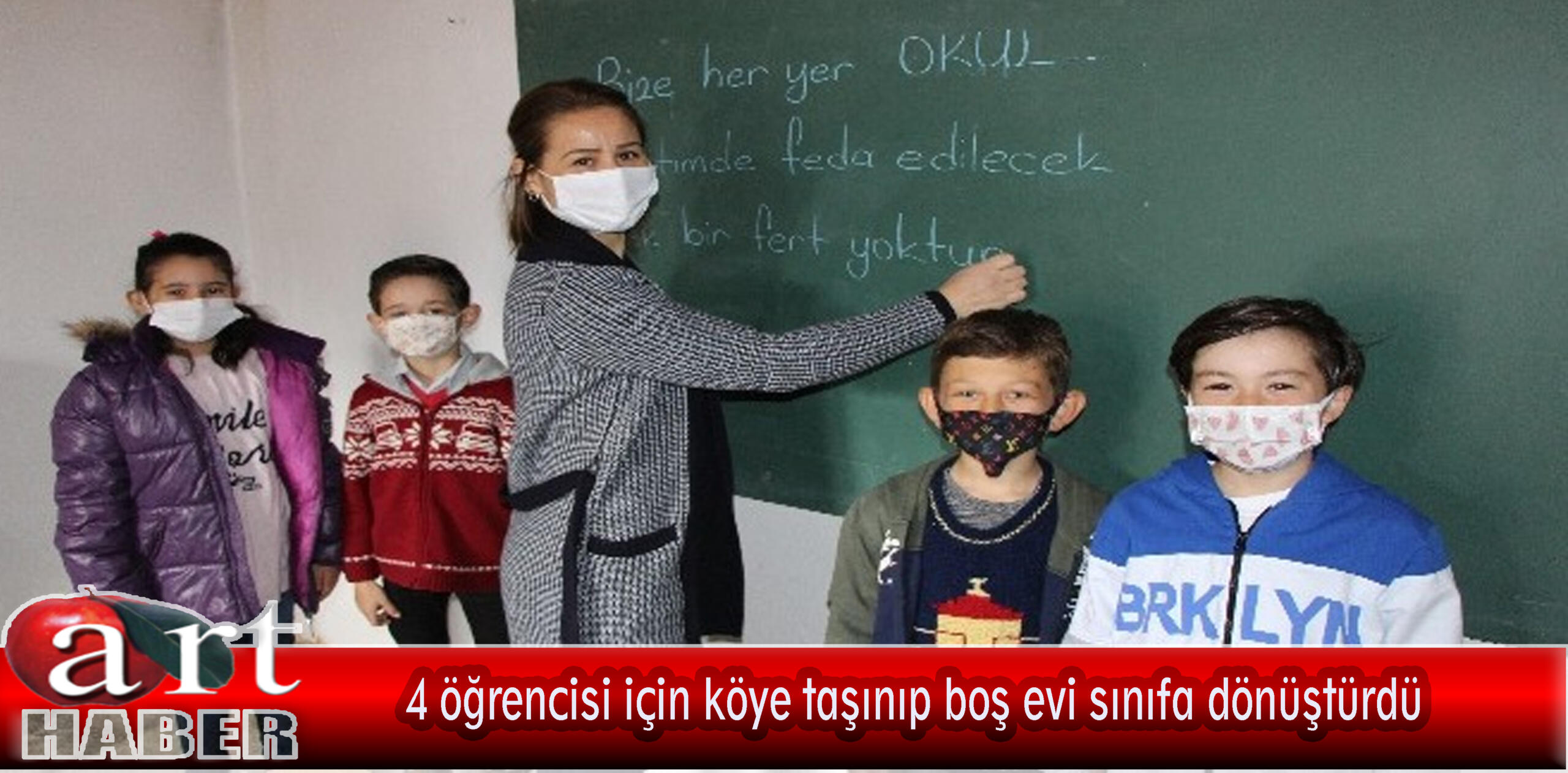 4 öğrencisi için köye taşınıp boş evi sınıfa dönüştürdü