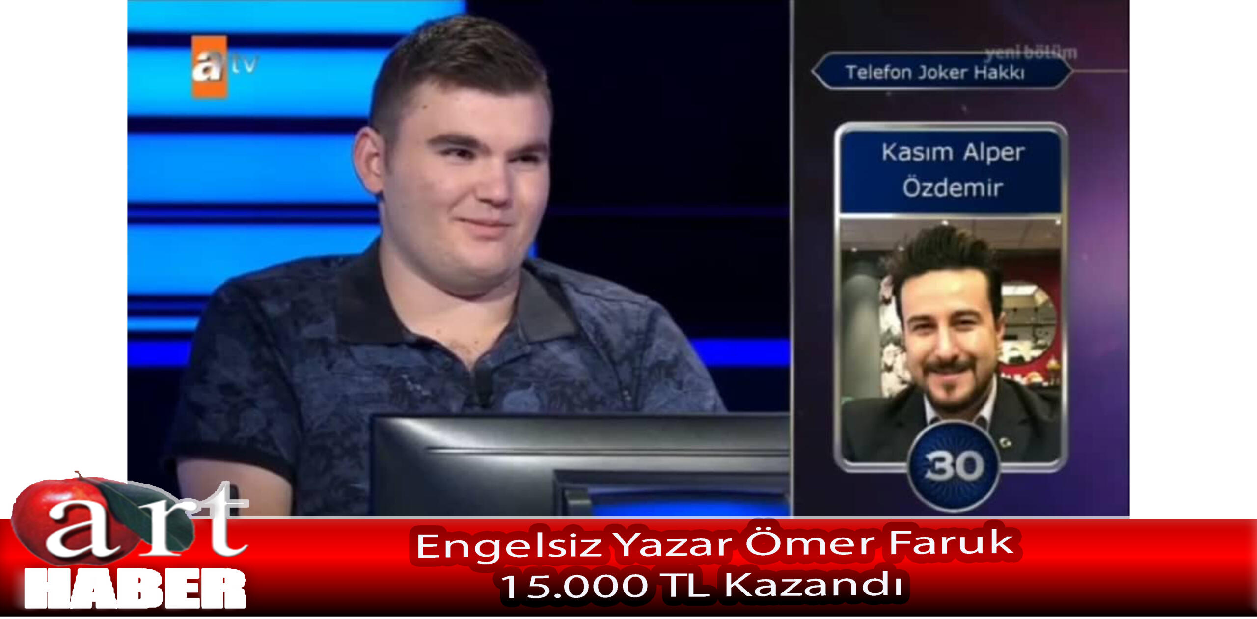 Engelsiz Yazar Ömer Faruk  15.000 TL Kazandı