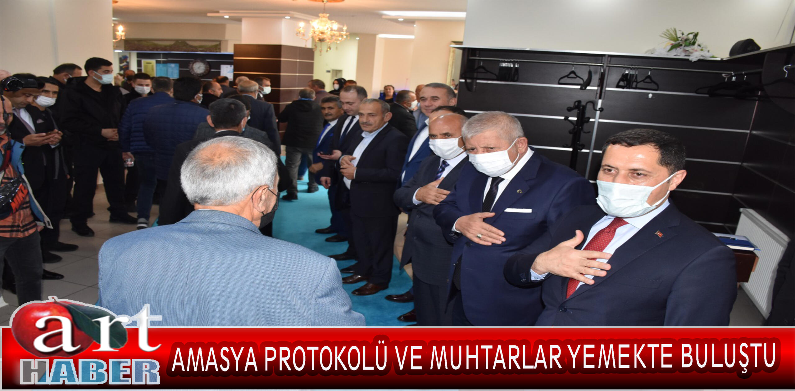 AMASYA PROTOKOLÜ VE MUHTARLAR YEMEKTE BULUŞTU