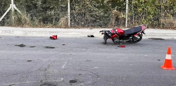 Amasya’da meydana gelen trafik kazasında yaşına aldırmadan motosikletin direksiyonuna geçen 13 yaşındaki çocuk, kaza yaptı