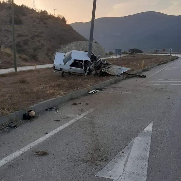 Dadı kavşağında Trafik Kazası.